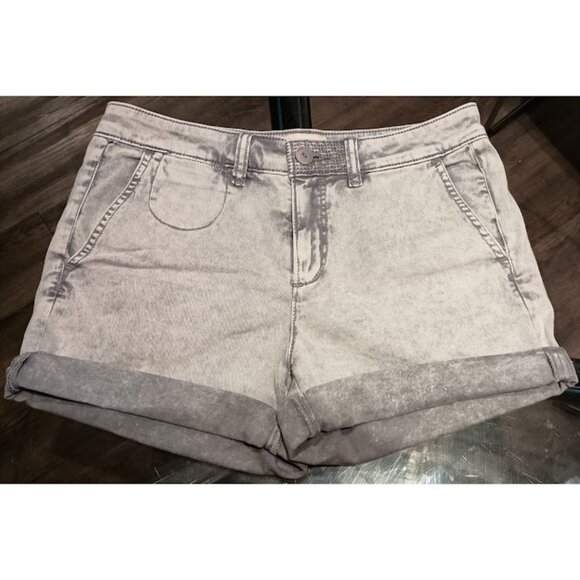 Anthropologie Relaxed Chino Shorts - Grey Acid Wash Stretch 6" Inseam - Picture 1 of 4